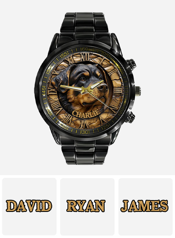 Brave Rottweiler - Personalized Dog Hand Watch