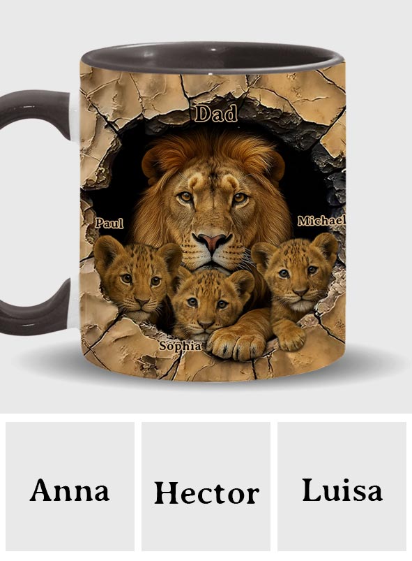 Best Dad In The Wild Land - Personalized Father Accent Mug