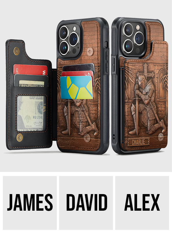 Knight Of God - Personalized Christian Fully Printed Wallet Phone Case