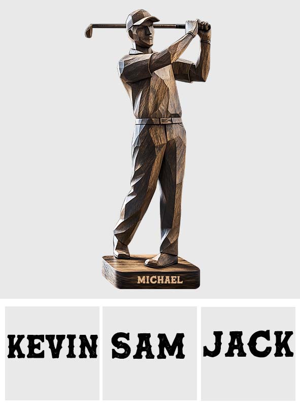 Best Golfer By Par - Personalized Golf Custom Shaped Wood Plaque