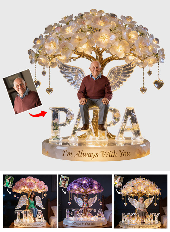 Custom Any Photo Forever Missed - Personalized Memorial Acrylic LED Night Light