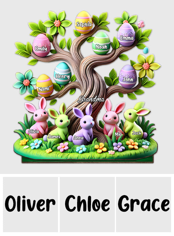 Easter Grandma Tree - Personalized Grandma 1 Layered Big Freestanding
