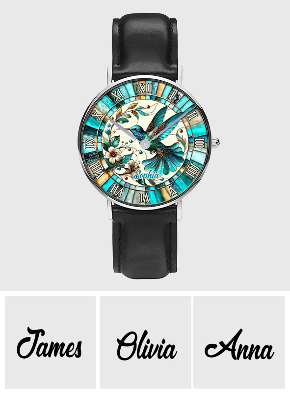 Blue Hummingbird - Personalized Hummingbird Hand Watch