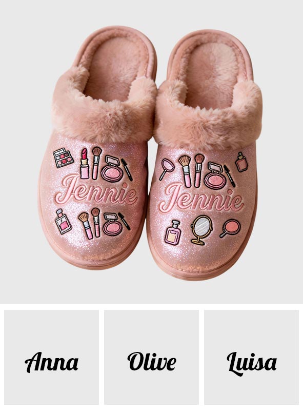 Love Makeup - Personalized Makeup Slippers