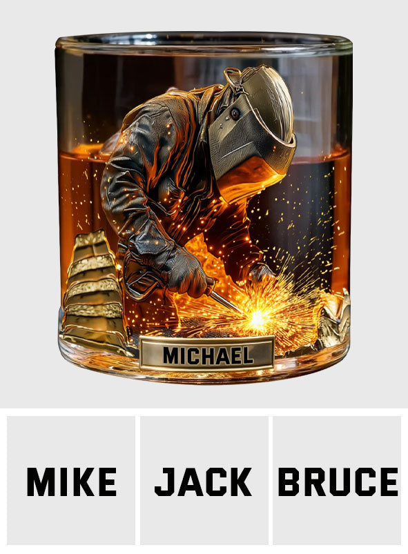 Strong Welder - Personalized Welder Whiskey Glass