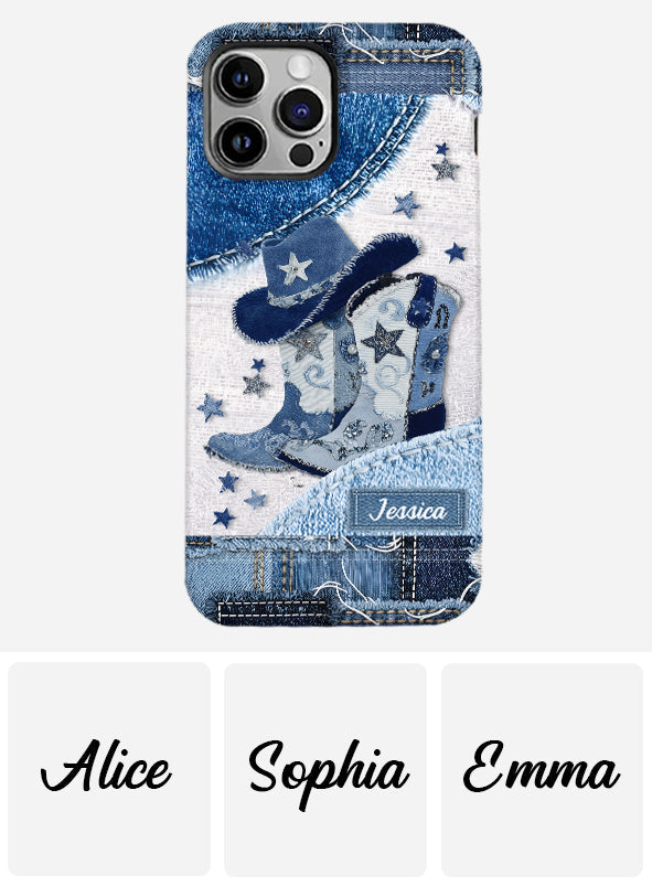 Cowgirl Boots - Personalized Cowgirl Full Print Phone Case