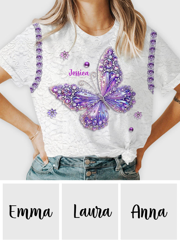 Beautiful Butterfly - Personalized Butterfly All Over Shirt