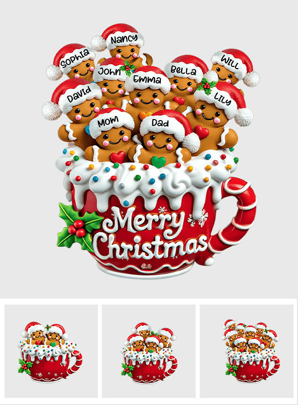 Merry Christmas - Personalized Family Custom Shaped Acrylic Plaque