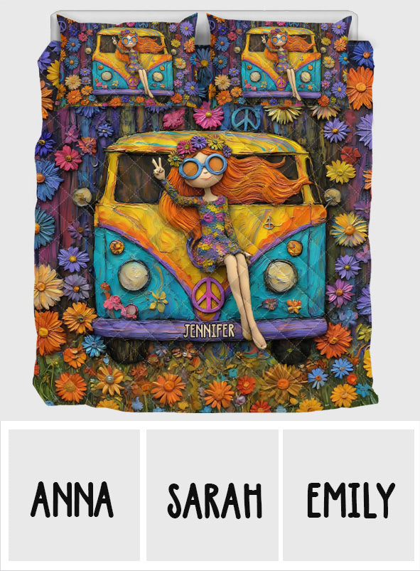 Hippie Souls - Personalized Hippie Quilt Set