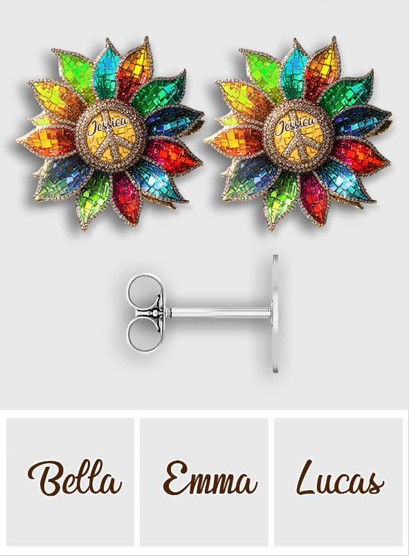 Hippie Soul - Personalized Hippie Stud Earrings