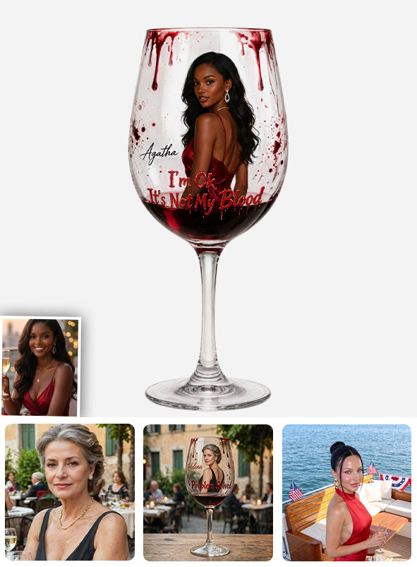 Blood Drip - Personalized Wine Wine Glass With Long Stem