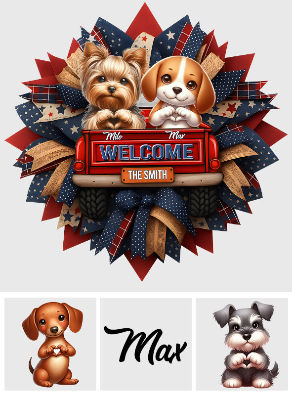 Paws & Patriot - Personalized Dog Custom Shaped Wood Sign
