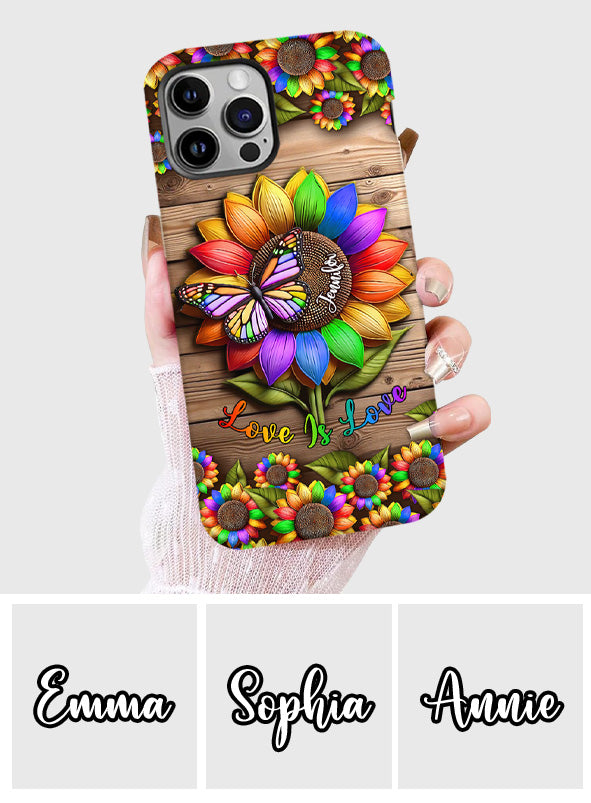 Love Is Love - Personalized LGBT Support Full Print Phone Case