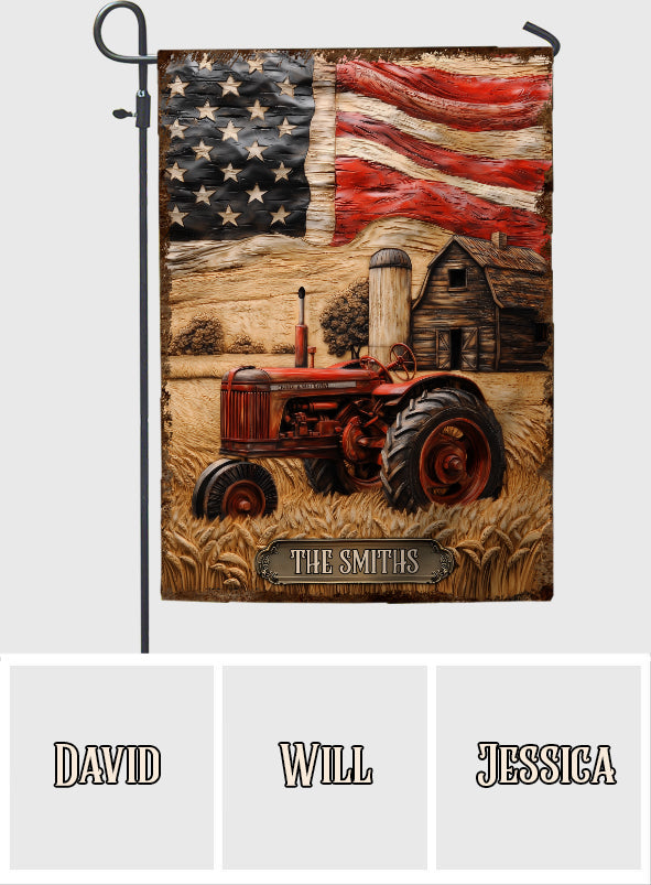 Bless Our Farm - Personalized Farmer Garden Flag