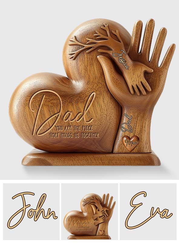 Dad You Are The Piece That Holds Us Together - Personalized Father Custom Shaped Acrylic Plaque