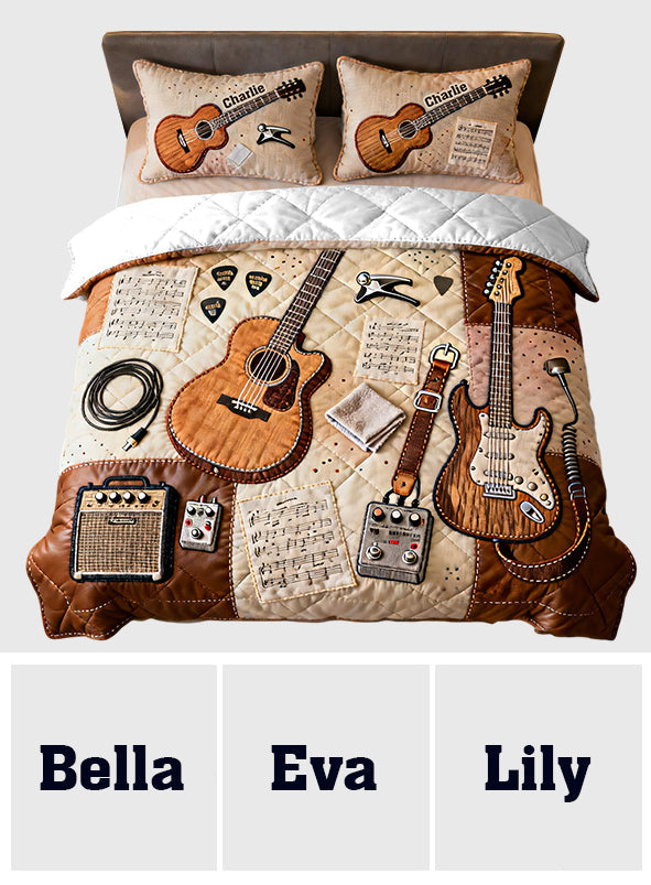 Guitarist - Personalized Guitar Quilt Set