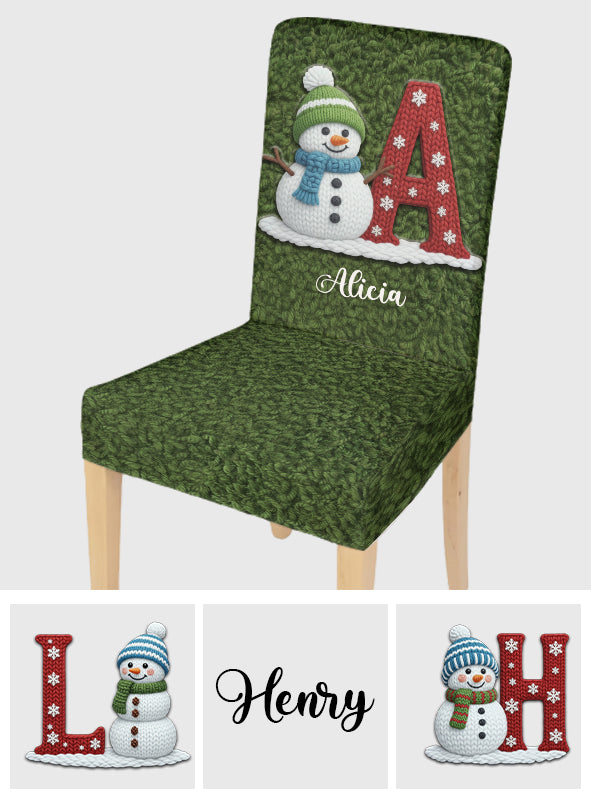 Snowman Alphabet - Personalized Family Chair Cover Set