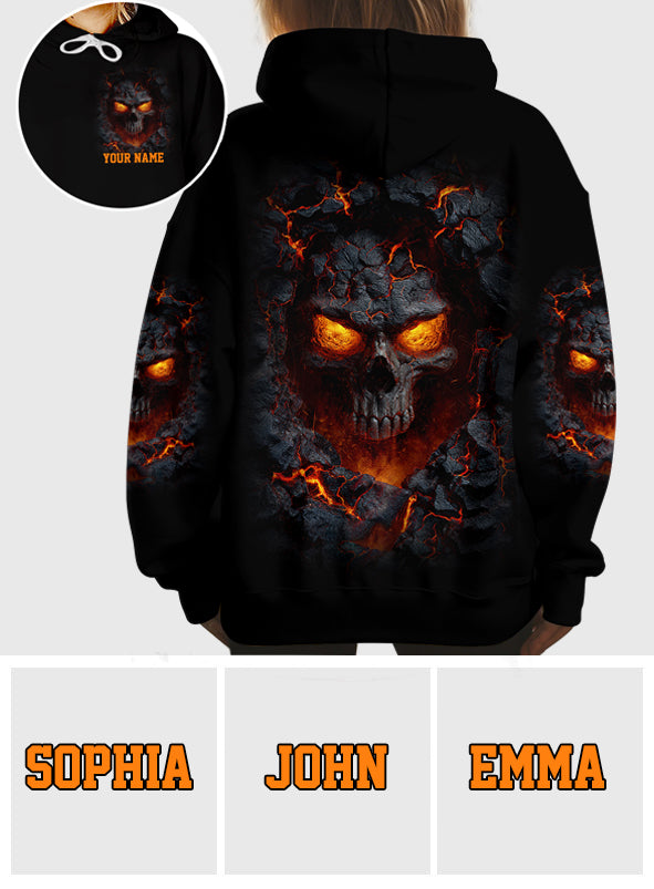 Fire Skull - Personalized Skull All Over Shirt
