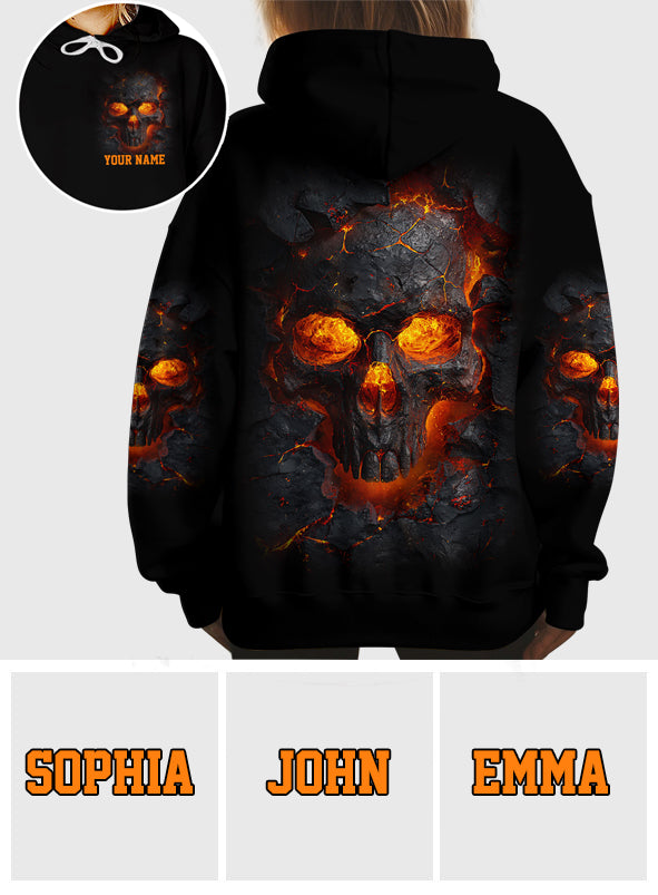 Fire Skull - Personalized Skull All Over Shirt
