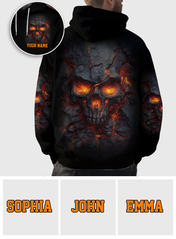 Fire Skull - Personalized Skull All Over Shirt