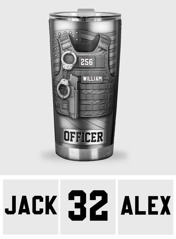 Serve And Protect - Personalized Police Officer Tumbler