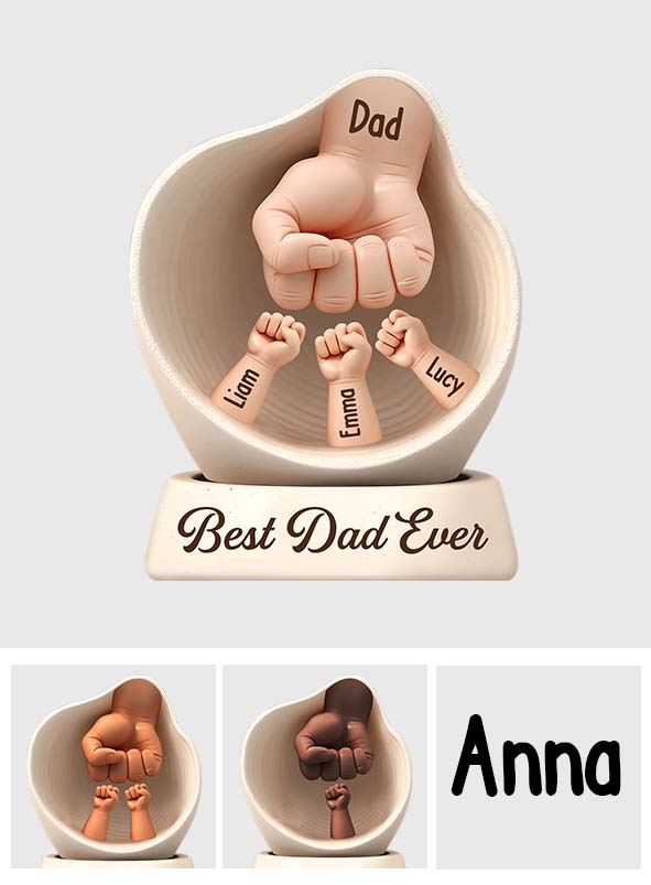 Best Dad Ever - Personalized Father Custom Shaped Acrylic Plaque