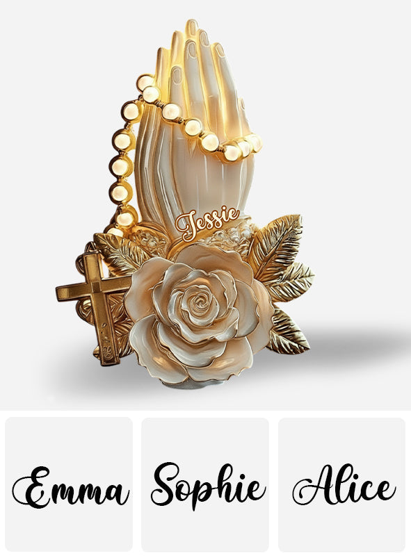 Praying Hands - Personalized Christian Custom Shaped Acrylic Plaque