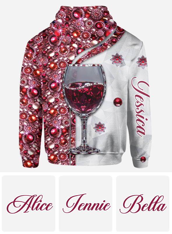 Just A Girl Who Loves Wine - Personalized Wine All Over Shirt