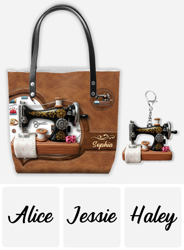 Stunning Sewing Machine - Personalized Sewing Tote Bag