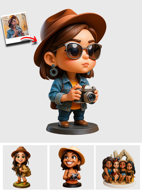 Exaggerated Proportions Cartoon Style - Personalized Travelling Custom Shaped Acrylic Plaque