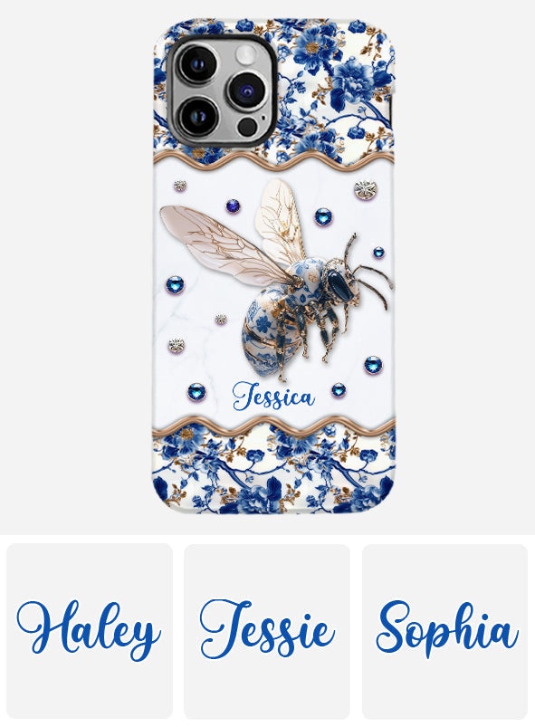 Bee Toile de Jouy - Personalized Bee Full Print Phone Case