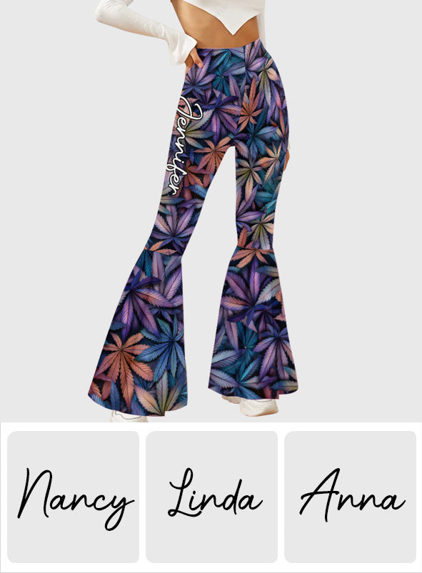 Magical Leaf - Personalized Weed Flare Leggings