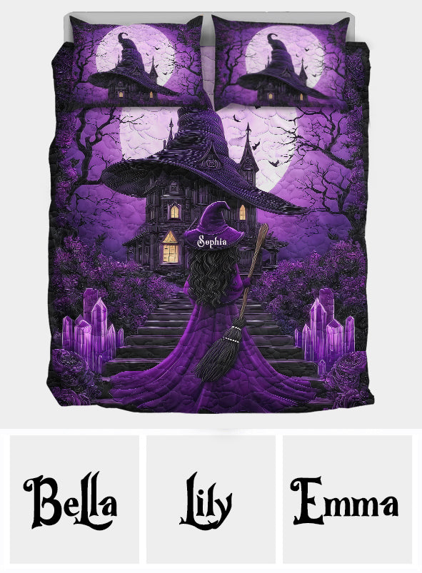 Beautiful Witch - Personalized Witch Quilt Set