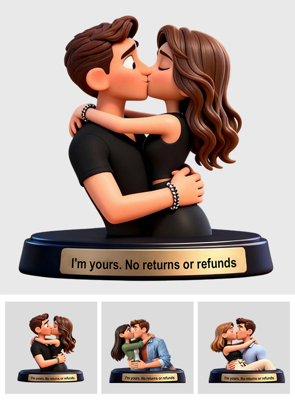 No Returns Or Refunds - Personalized Couple Custom Shaped Acrylic Plaque