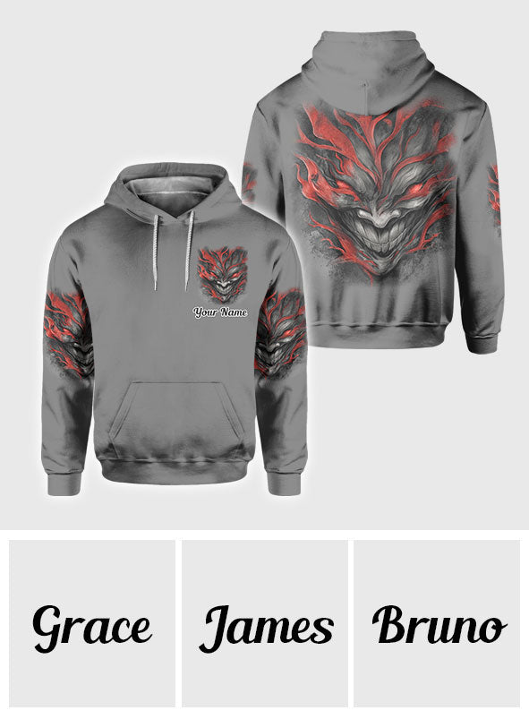 I'm Never Alone - Personalized Skull All Over Shirt