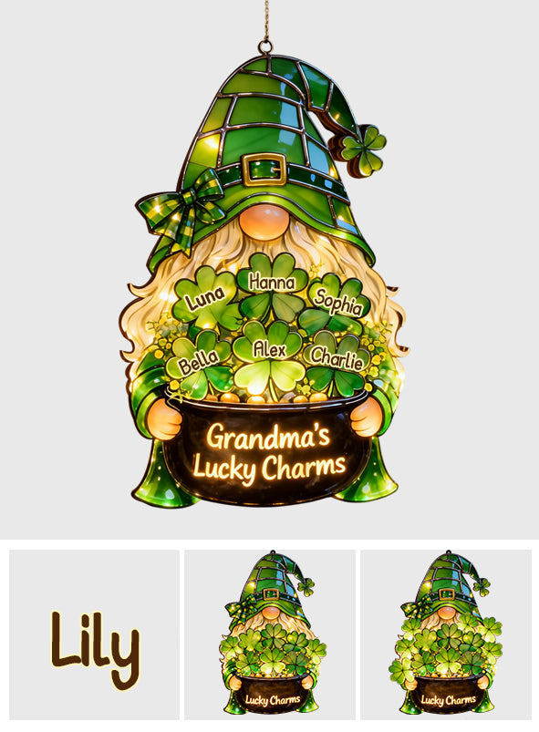 Granndma's Lucky Charms - Personalized Grandma LED Light Acrylic Sign