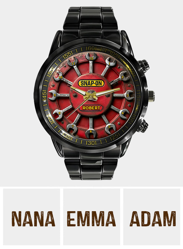 Time To Snap-On - Personalized Mechanic Hand Watch