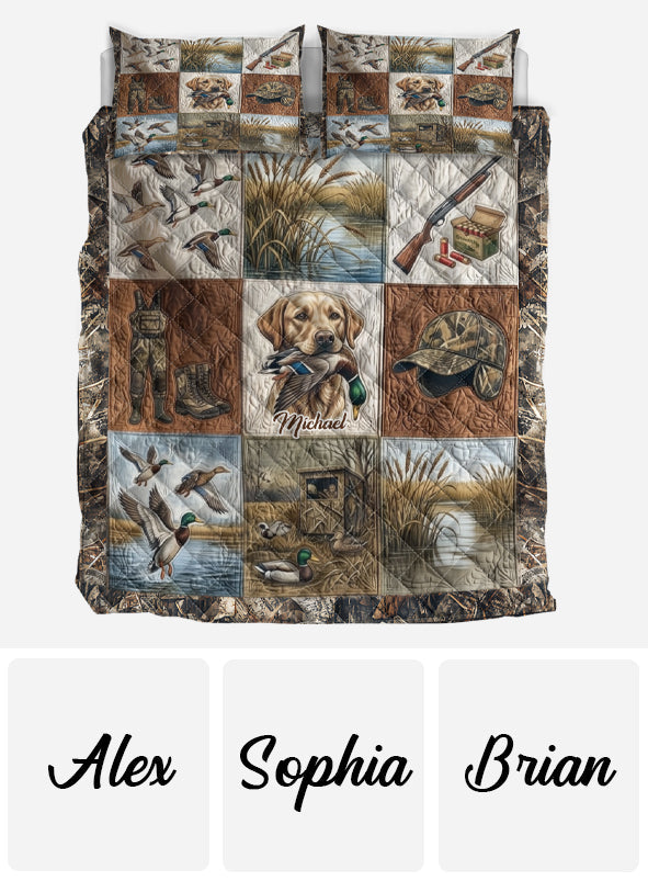 Duck Hunting - Personalized Hunting Quilt Set
