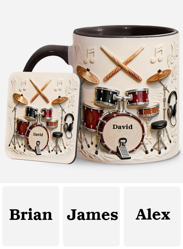 Awsome Drummer - Personalized Drummer Accent Mug & Coaster