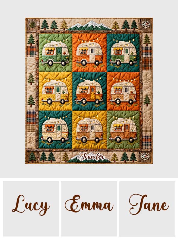 One Camp At A Time - Personalized Camping Blanket