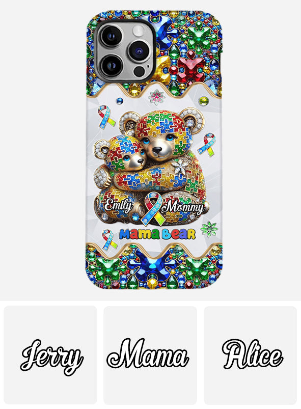 Mama Bear - Personalized Autism Awareness Full Print Phone Case