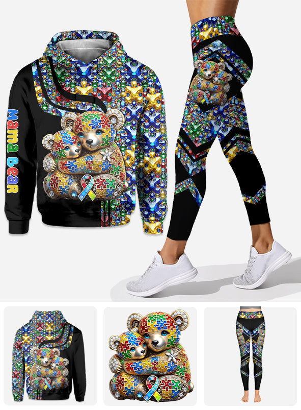 Mama Bear Autism Awareness Hoodie and Leggings
