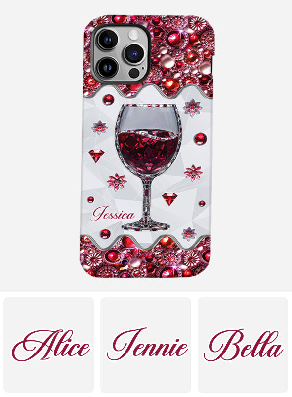 Just A Girl Who Loves Wine - Personalized Wine Full Print Phone Case