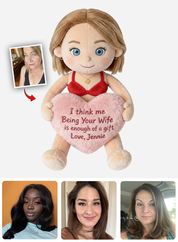 Custom From Any Photo - Personalized Couple Faux Fur Shaped Pillow