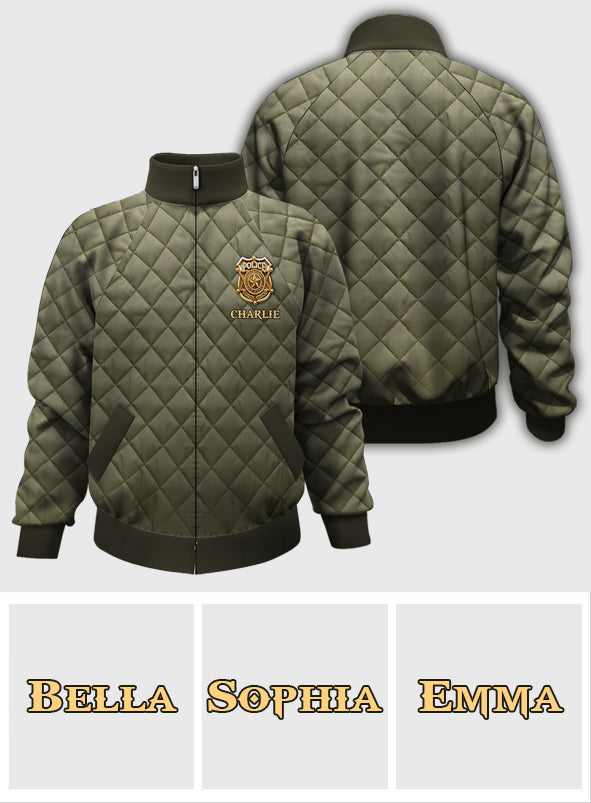 Protect And Serve - Personalized Police Officer Zip Jacket