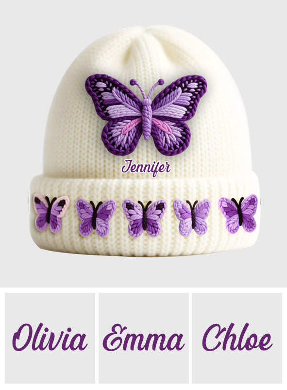 Love Butterflies - Personalized Butterfly Beanie Hat