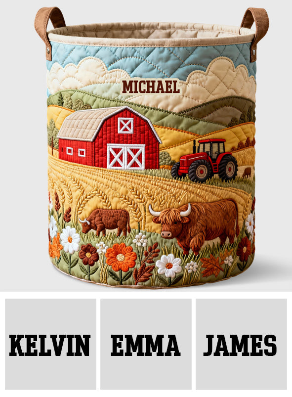 Farm Life - Personalized Farmer Storage Basket