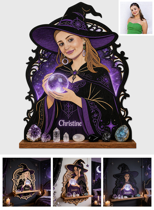 Be A Witch - Personalized Witch Wooden Floating Shelf