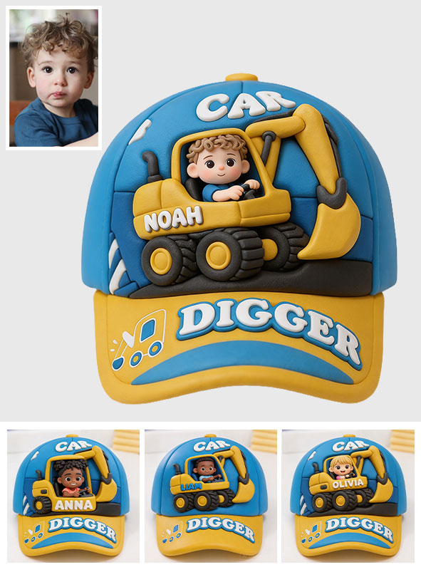 Excavator Cute Children's Gift - Personalized Kid Classic Cap