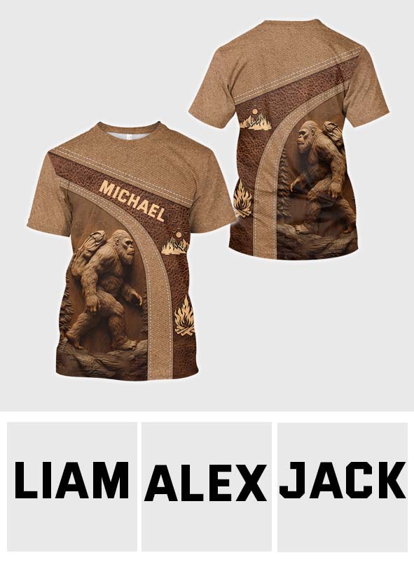 Sasquatch - Personalized Hiking All Over Shirt